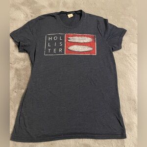 🏄‍♂️Hollister Blue T-Shirt with Red Graphic